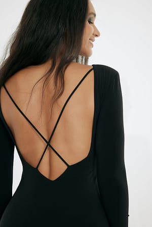 Black Mini-jurk met cut-out detail