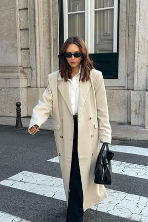 Light Beige Double Breasted Trenchcoat