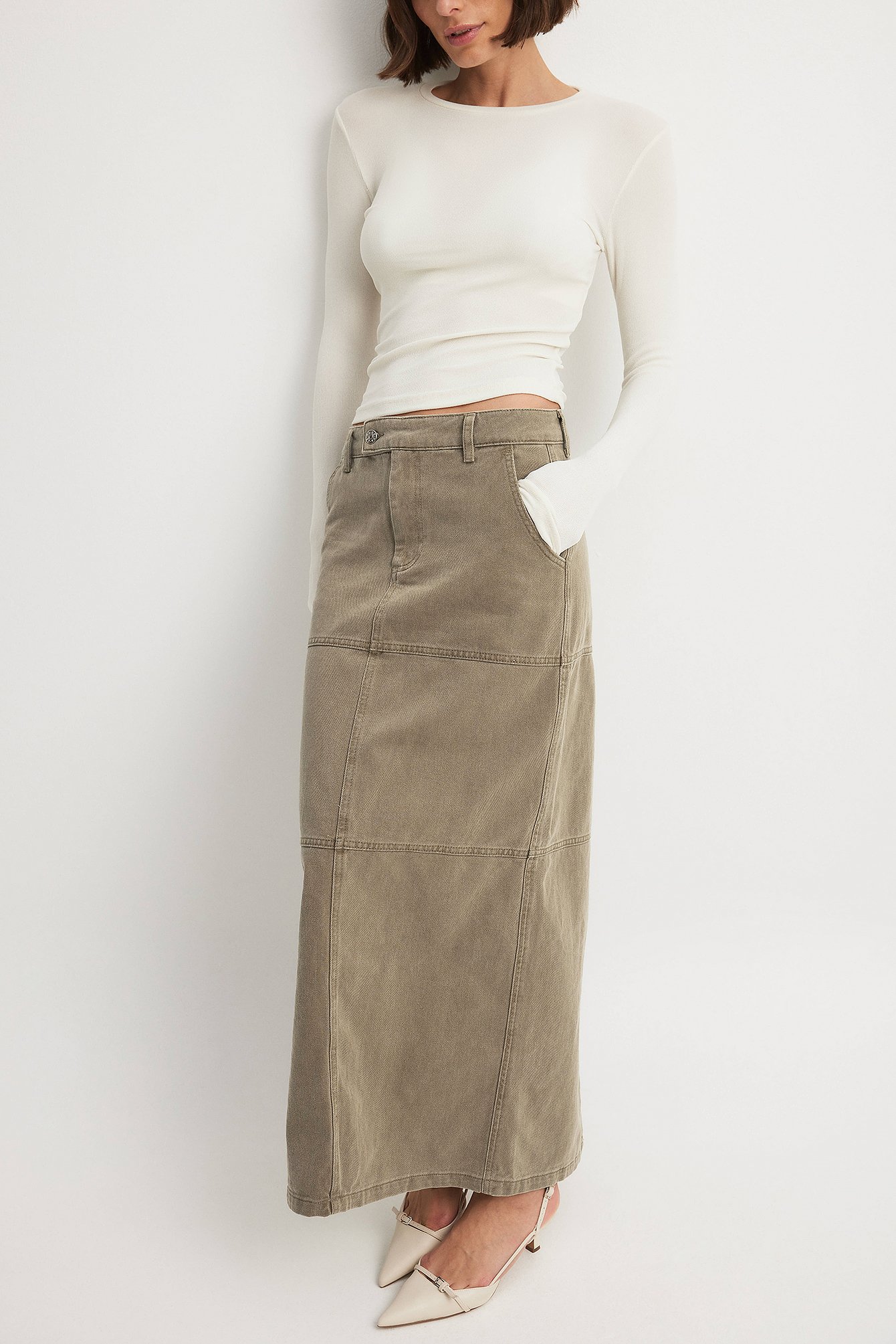 Washed Pocket Denim Skirt | boohoo