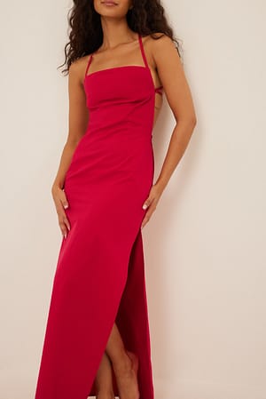 Red Dżinsowa sukienka na ramiączkach