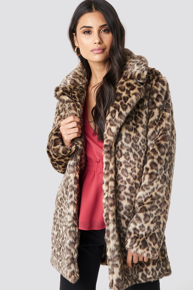 Fluffy Leo Jacket Leopard