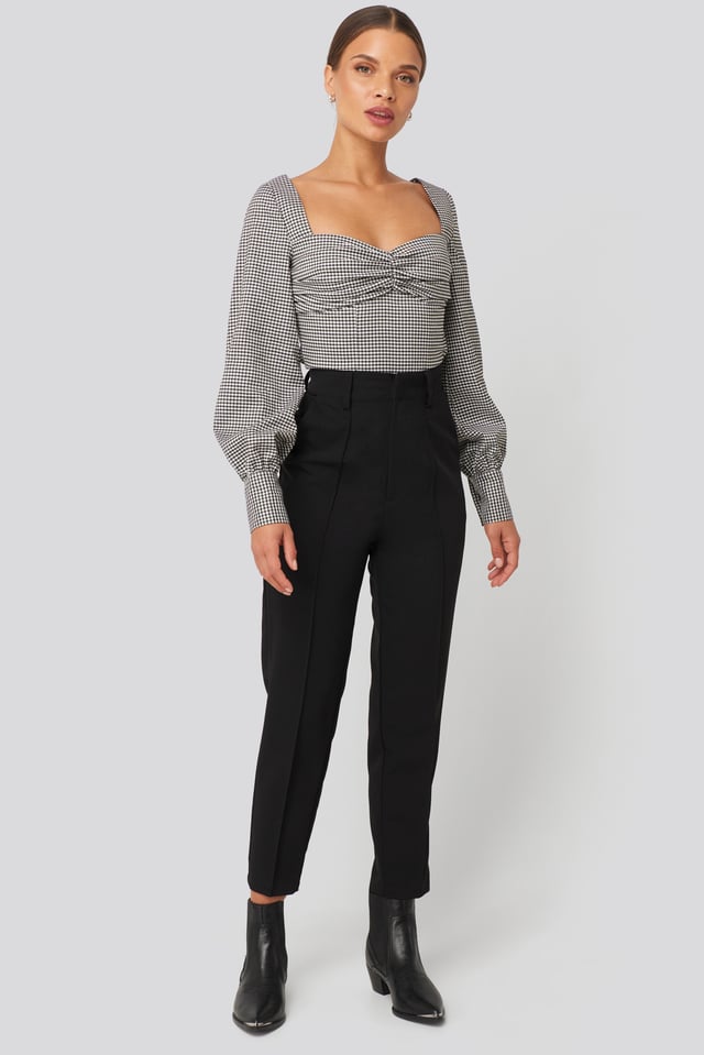 Front Seam Suiting Pants Black