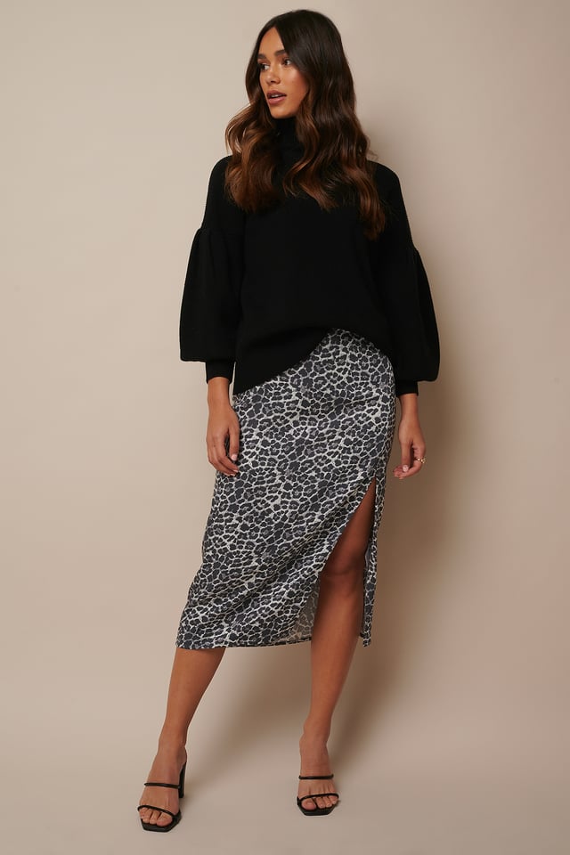 Leo Printed Midi Skirt Leoprint