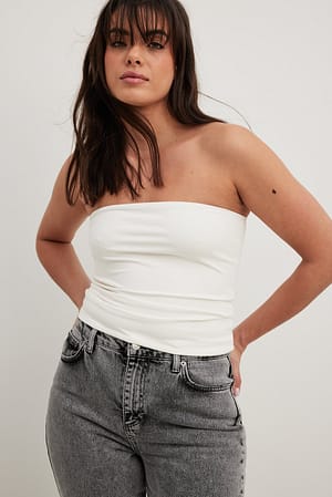Offwhite Double Folded Tube Top