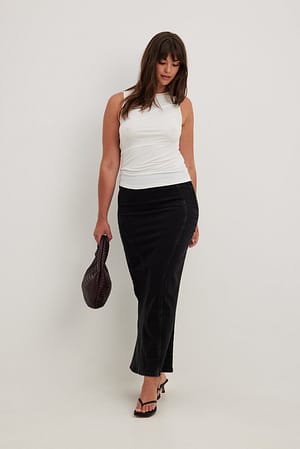 Draped Sleeveless Top Outfit