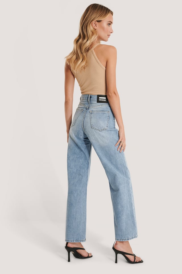 Suorat Korkeavyötäröiset Farkut Destiny Blue