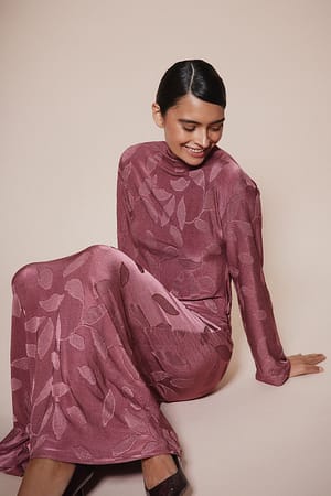 Purple Mønstret kjole