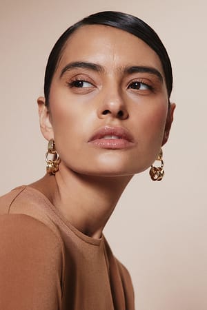 Gold Multi Ring Earrings