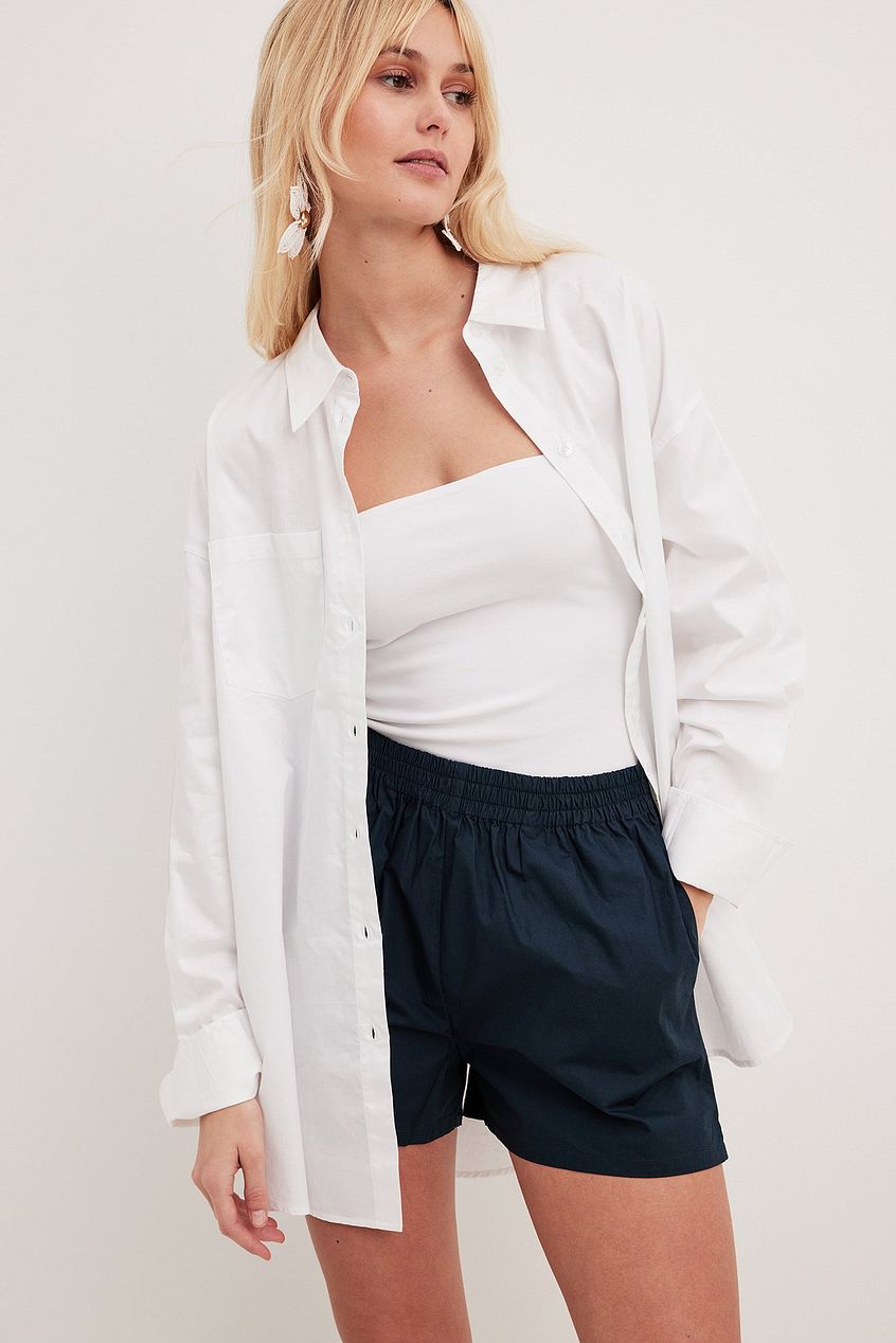 na-kd.com | Cotton shorts with an elasticated waist