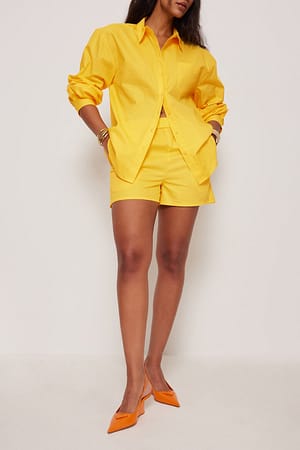 Yellow Shorts med elastisk talje