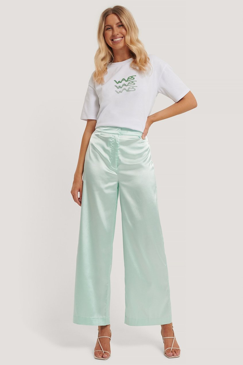 Colecciones de influencers Summer Trousers | Flowy Satin Pants - PA42162