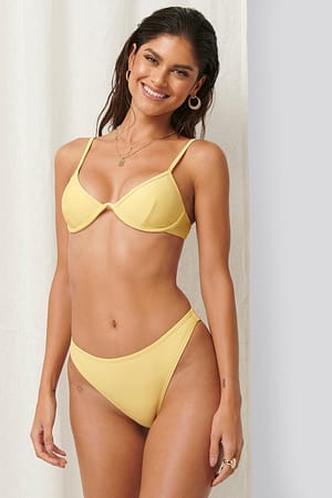 Dusty Yellow High Cut Bikini Panty