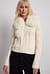 Faux Fur Detail Cable Knitted Cardigan