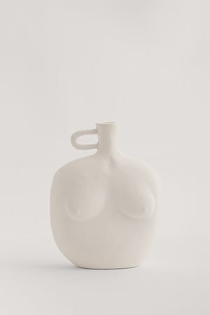 White Female Figure Vase