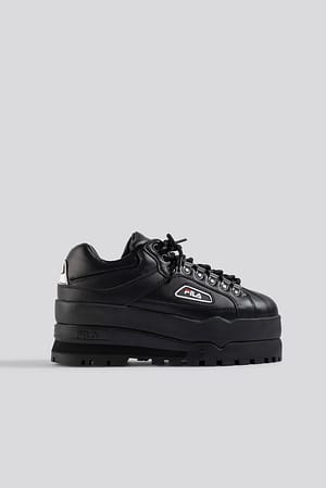 Black/Black/White Trailblazer Wedge Wmn Sneaker