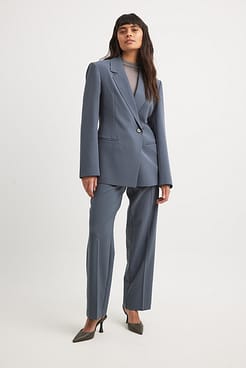 Fitted Overlap Blazer Outfit
