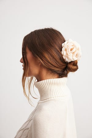 White Flower Hair Clip