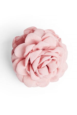 Powder Pink Hårklo med blomma