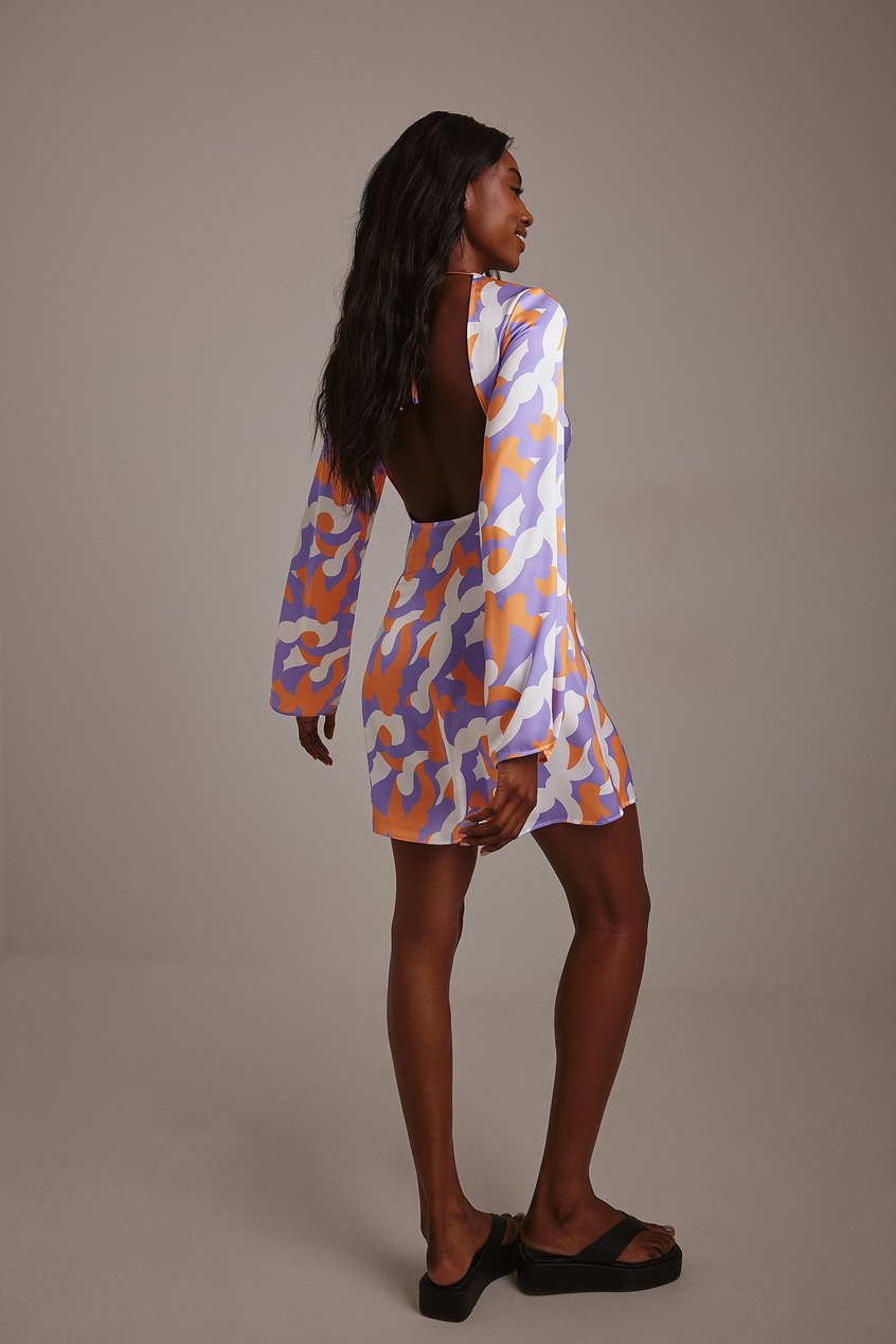 Kleider Print Kleid | Flowy Cut Out Mini Dress - RD40497
