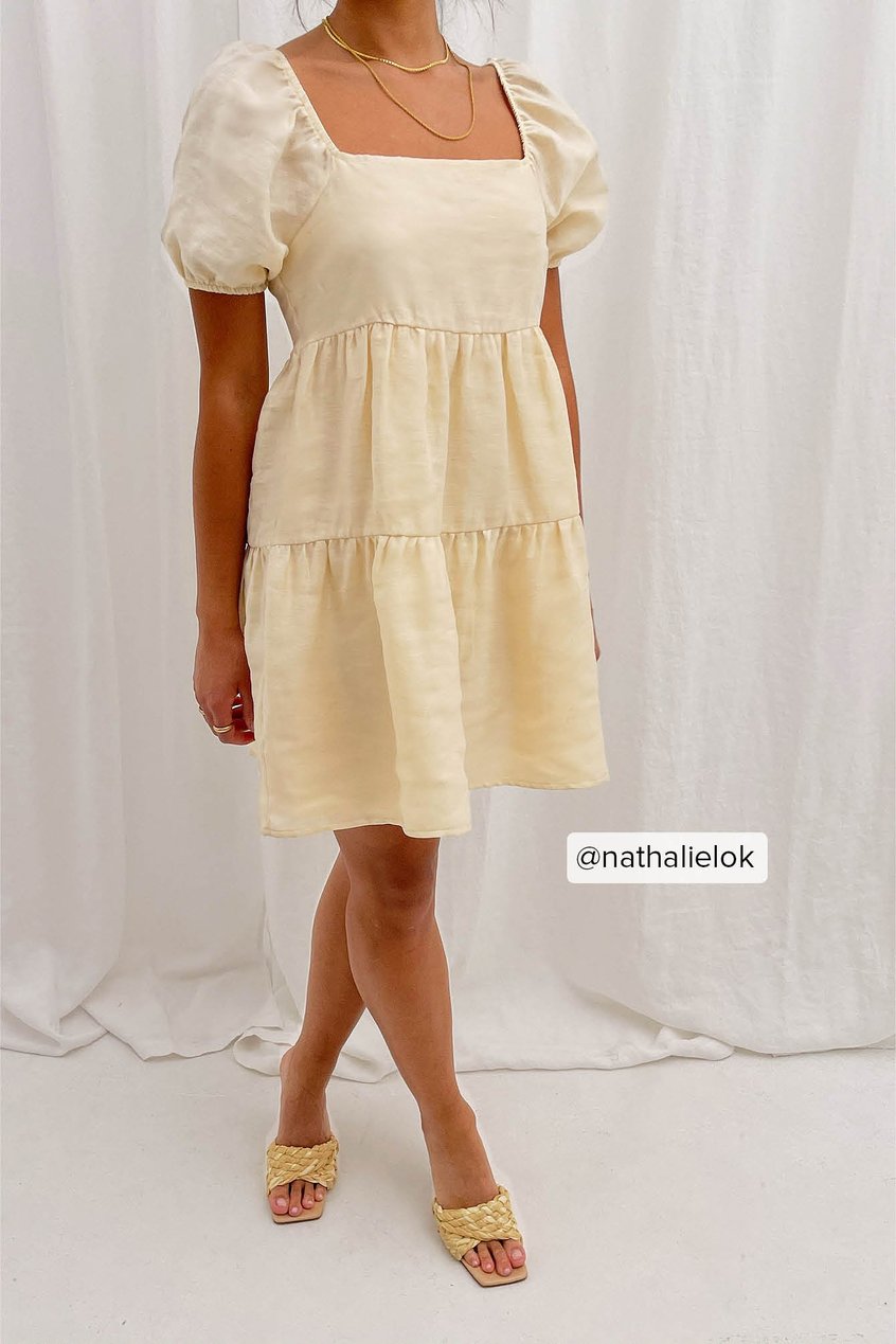 Robes Qualité premium | Robe mini en lin mélangé - PO41045