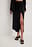 Front Drape Detail Midi Skirt