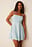 Marszczona sukienka mini z paskiem