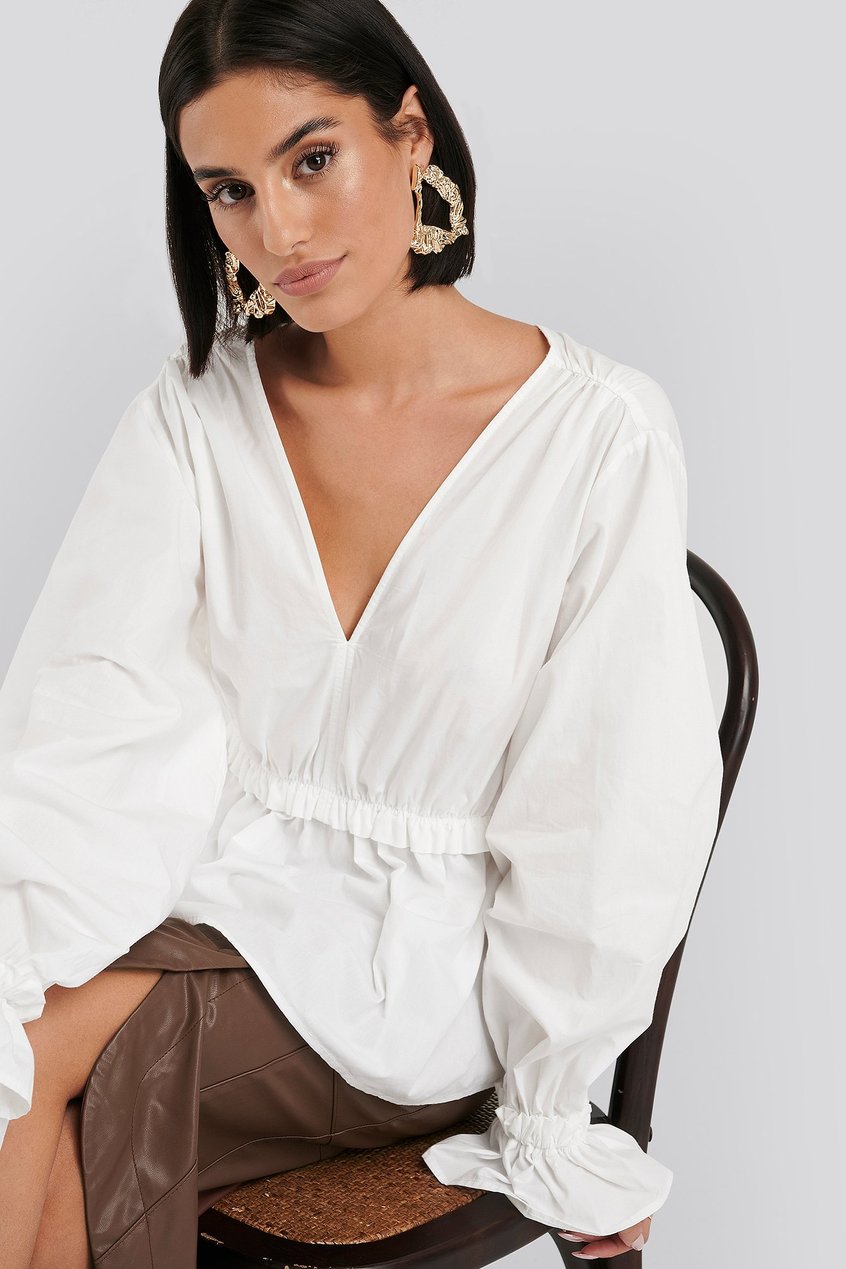 Chemises | Blouses Blouses | Gathered Puff Sleeve Blouse - SW46682