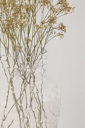 Clear Vaso in vetro strutturato