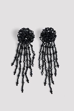 Black Orecchini pendenti con glitter