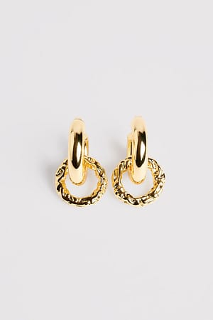 Gold Vergoldete Ohrringe mit klobigen Details