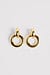 Boucles d'oreilles à deux anneaux en plaqué or