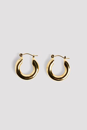 Gold Gold Plated Small Hoop Earrings