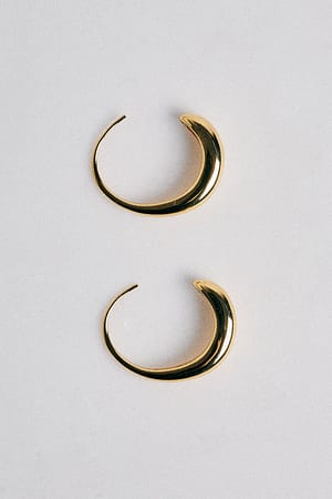 Gold Gold Plated Teardrop Earrings