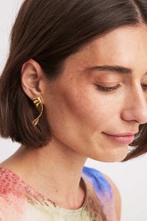 Gold Gold Plated Twist Earrings