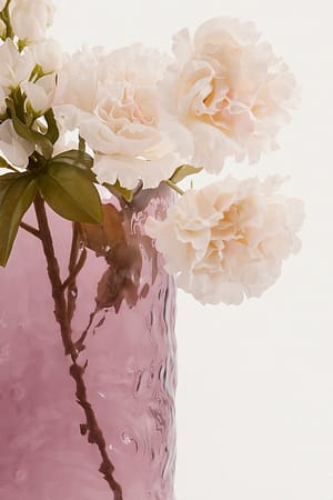 Lilac Gehamerde glazen vaas