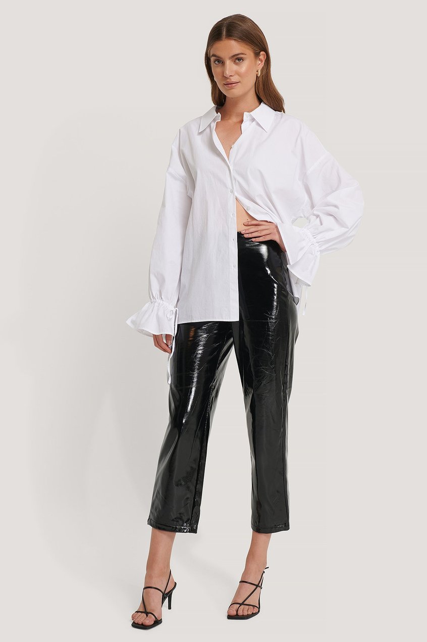 Pantalons Collections des influenceuses | High Waisted Patent Pants - KD10147