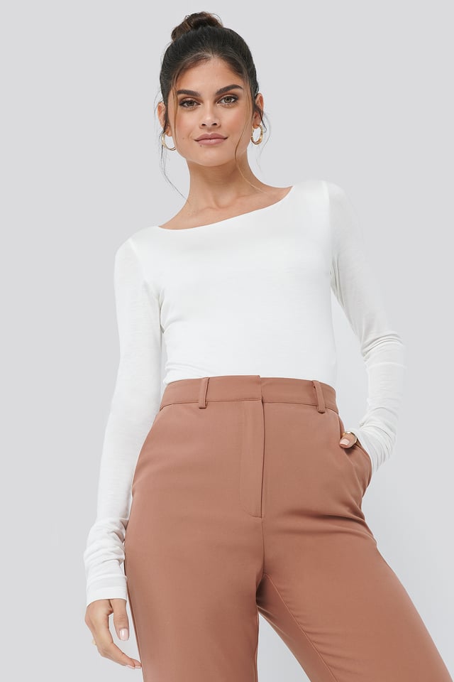Long Sleeve Top Off White