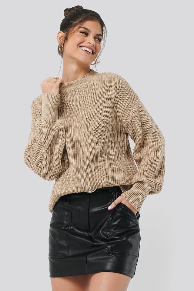 Oversized Knit Beige
