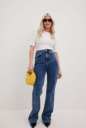 Mid Blue Flared jeans met hoge taille