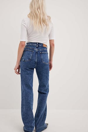Flared High Waist Jeans Blue | NA-KD