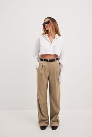 High Waist Tailored Suit Pants Outfit