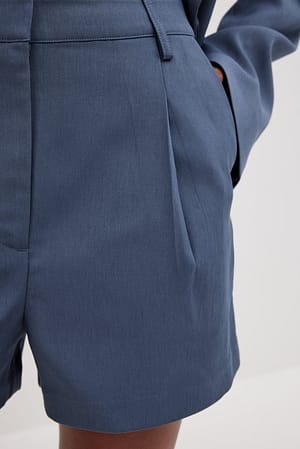 Vintage indigo Kurze Hose mit hochgeschnittener Taille