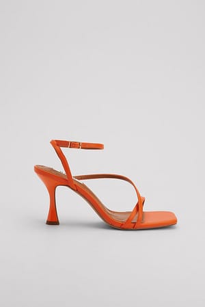 Orange Zandloper schoenen met hak