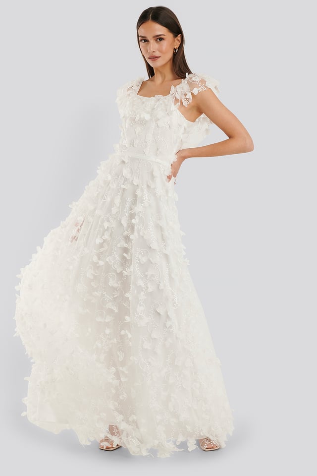 Kirjailtu Mekko Ivory