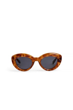 Amber Aufgeblasene Cateye-Sonnenbrille