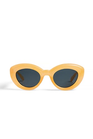 Burned Yellow Gafas de sol ojo de gato infladas