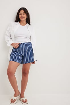 Jersey High Waist Loose Shorts Outfit