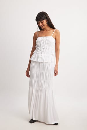 White Maxi gonna in jersey