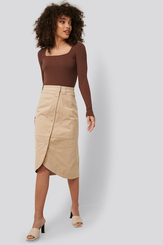 Wrap Skirt Beige
