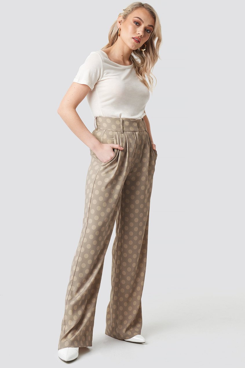 Influencer Collections Weite Hosen | Spotted Wide Leg Trousers - ZB68169